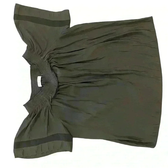 RAMY BROOK Blouse Shirt Black Jessica Smocked Off Shoulder Women's Size XSmall - Picture 8 of 12